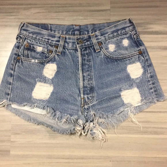 Levi's Pants - Levi’s distressed denim cutoff shorts